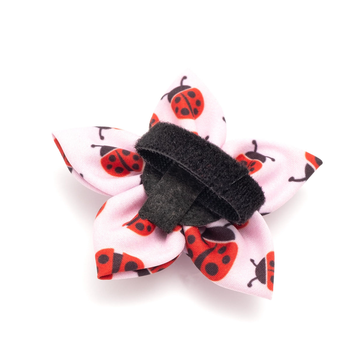 Flower Collar Attachment for Dogs & Cats – Soft Printed Polyester, Touch Fastener, Attaches to Any Collar - Sunflowers Pattern, Blue, Large