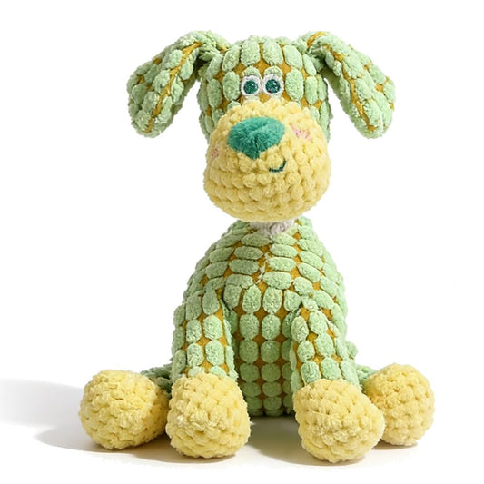 Durable Dog Stuffed Toys for Aggressive Chewers, 2026 New Indestructible Dog Toy, Squeaky Plush Dog Toys, Interactive Squeaky Chew Teething Toys (Green)
