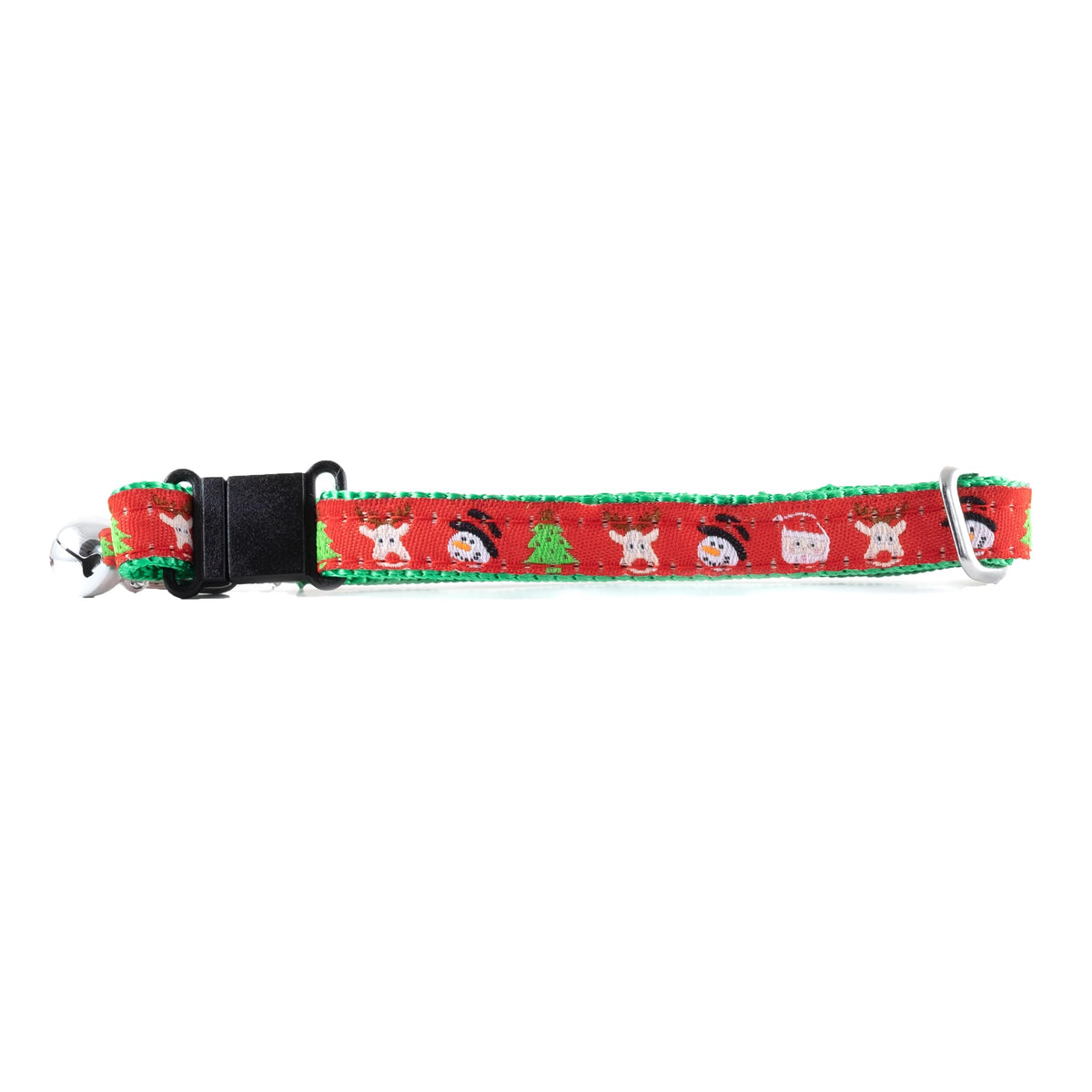 Breakaway Snap Cat Collar with Bell, Adjustable Nylon Safety Collar, Jelly Beans Patterned, Blue, One Size