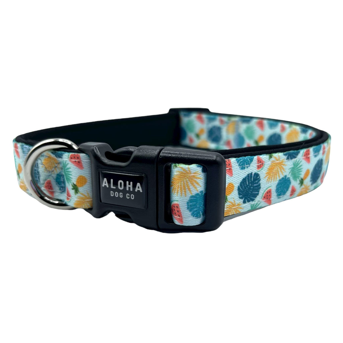 Dog Collar Tropical Floral Hawaii Personalized Soft Comfortable Adjustable Basic Collars for Small Medium Large Dogs Walking Running Training (Large, Donut)