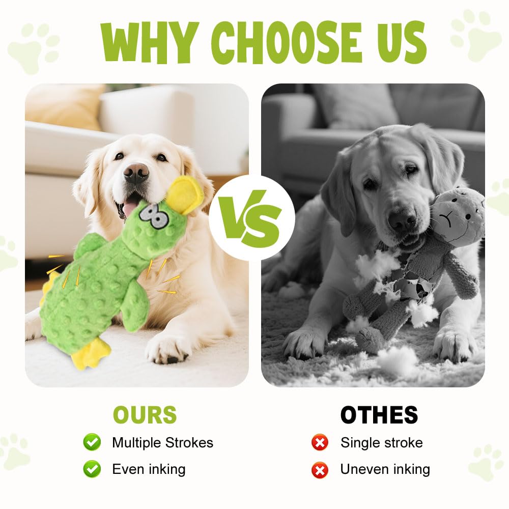Dog Toys for Aggressive Chewers, 2026 New Duck Dog Toys Indestructible Dog Toy for Boredom Relief, Dog Squeak Toys for Small Medium Large Dogs (Blue)