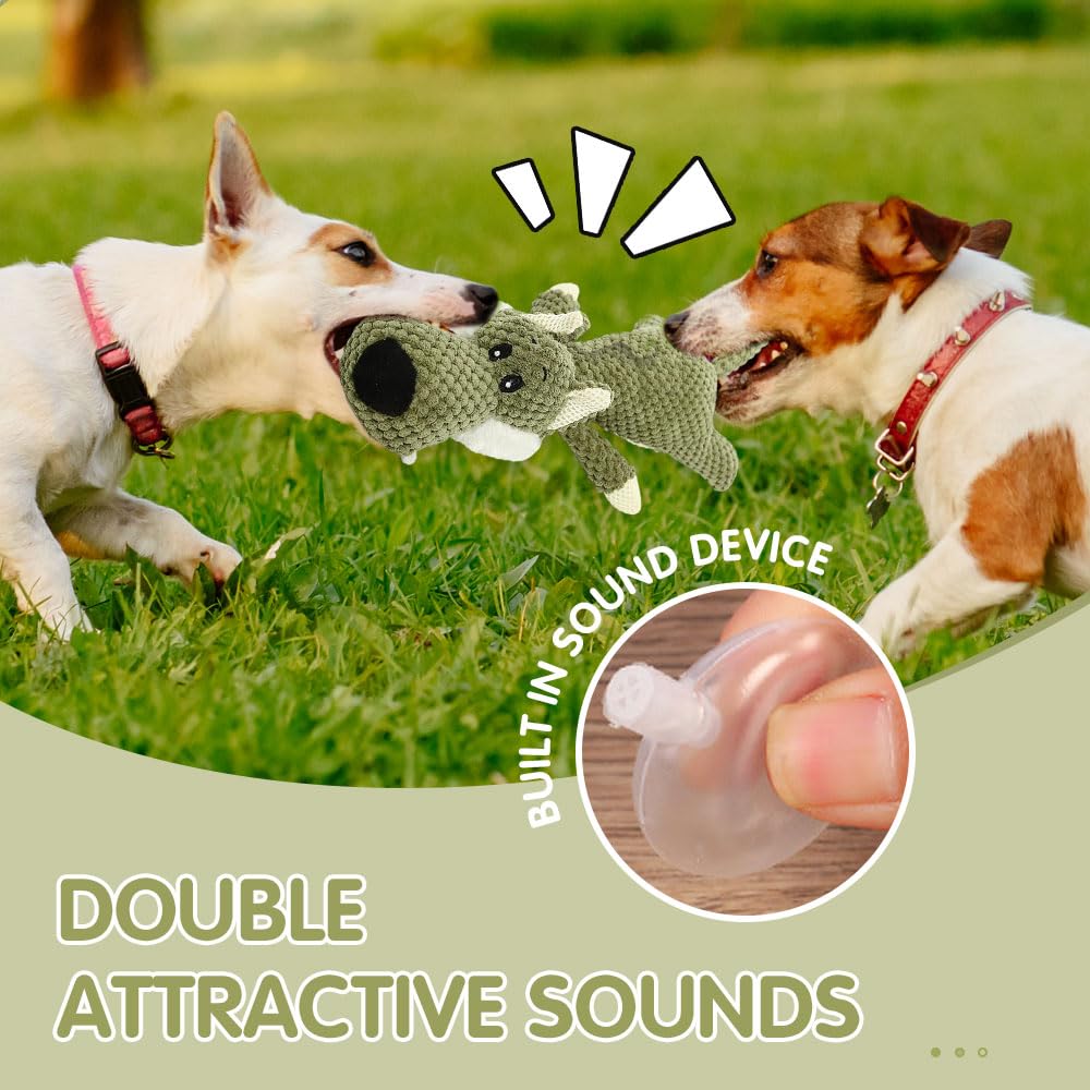 Dog Plush Toys for Aggressive Chewers, Dog Toys Indestructible Dog Puppy Squeaky Chew Toys, 2026 Interactive Dog Toys for Heavy Chewers Durable Chew Toys Dog Plush Toy (Grey)
