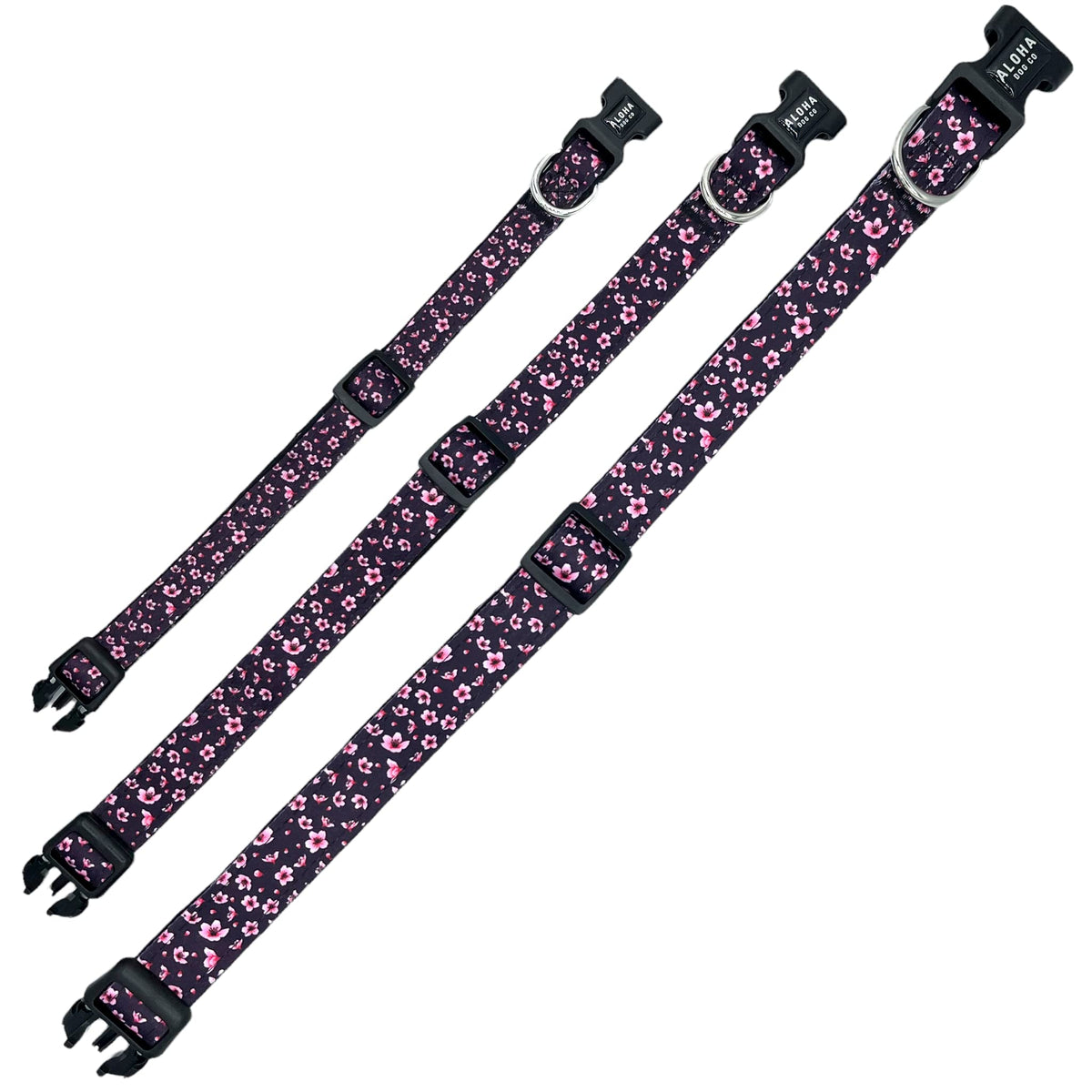 Dog Collar Tropical Floral Hawaii Personalized Soft Comfortable Adjustable Basic Collars for Small Medium Large Dogs Walking Running Training (Large, Donut)