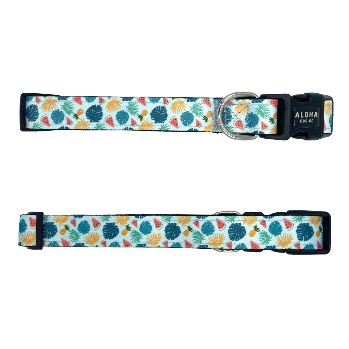Dog Collar Tropical Floral Hawaii Personalized Soft Comfortable Adjustable Basic Collars for Small Medium Large Dogs Walking Running Training (Large, Donut)