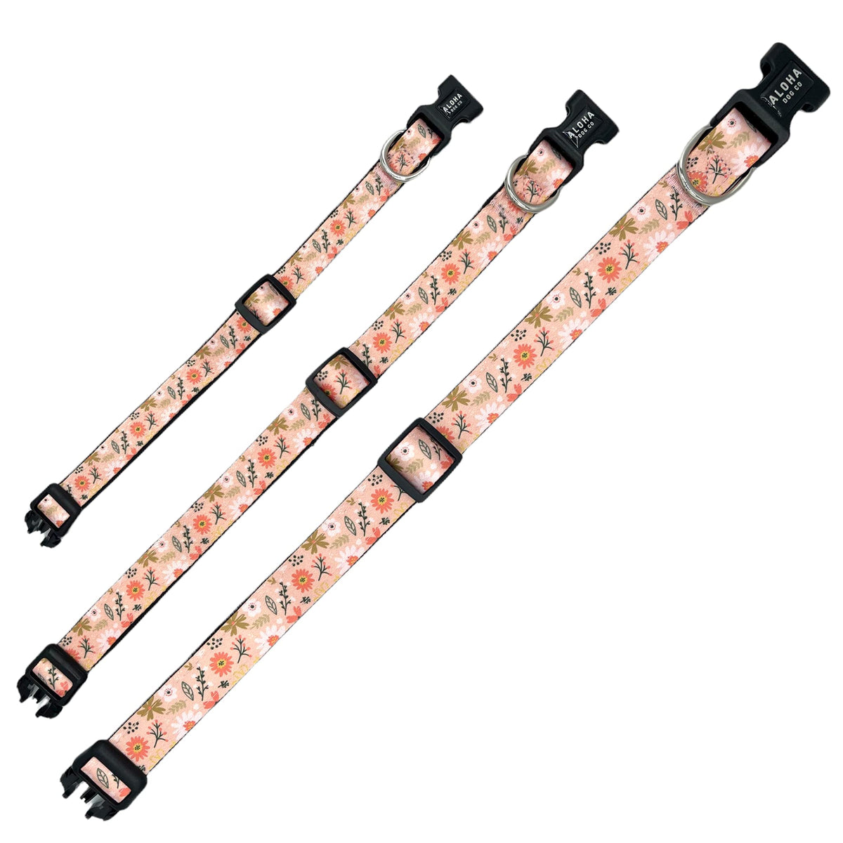 Dog Collar Tropical Floral Hawaii Personalized Soft Comfortable Adjustable Basic Collars for Small Medium Large Dogs Walking Running Training (Large, Donut)
