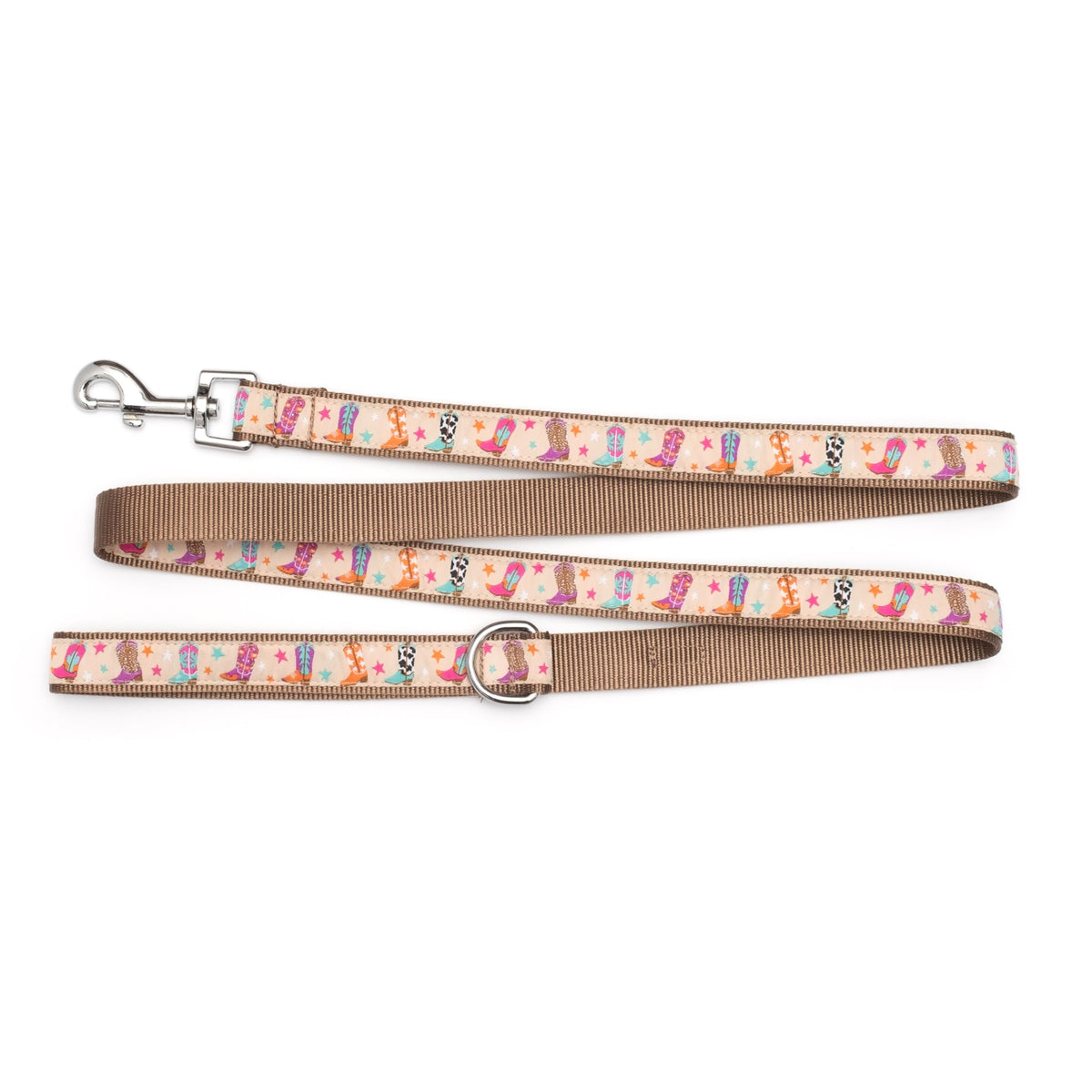Stylish & Fashionable Mushrooms Dog Leash, Nylon Webbing, 5 Ft Length, Mint, Large