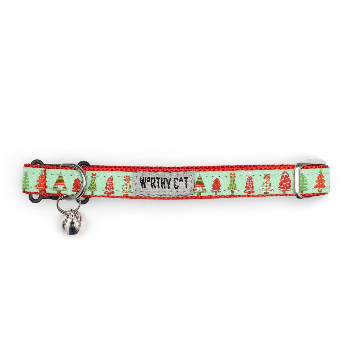 Breakaway Snap Cat Collar with Bell, Adjustable Nylon Safety Collar, Jelly Beans Patterned, Blue, One Size