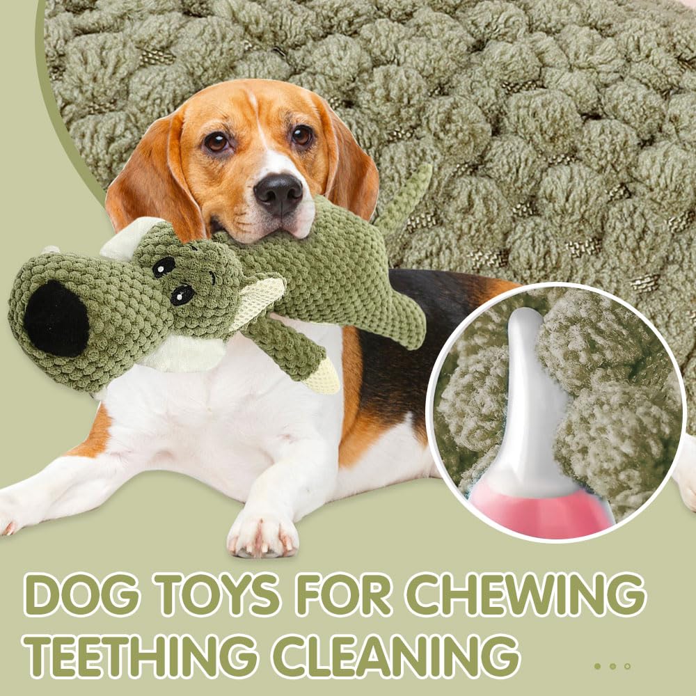 Dog Plush Toys for Aggressive Chewers, Dog Toys Indestructible Dog Puppy Squeaky Chew Toys, 2026 Interactive Dog Toys for Heavy Chewers Durable Chew Toys Dog Plush Toy (Grey)