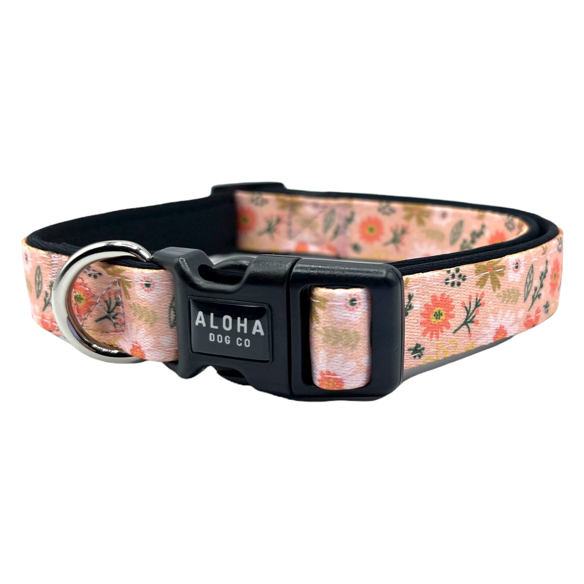 Dog Collar Tropical Floral Hawaii Personalized Soft Comfortable Adjustable Basic Collars for Small Medium Large Dogs Walking Running Training (Large, Donut)