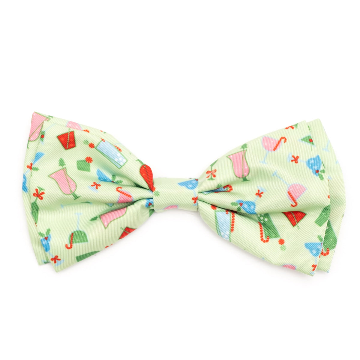 Pet Bow Tie for Dogs & Cats – Soft Printed Polyester Collar Bow Tie with Touch Fastener, Attaches to Any Collar - Narwhals Pattern, LiteBlue, Small