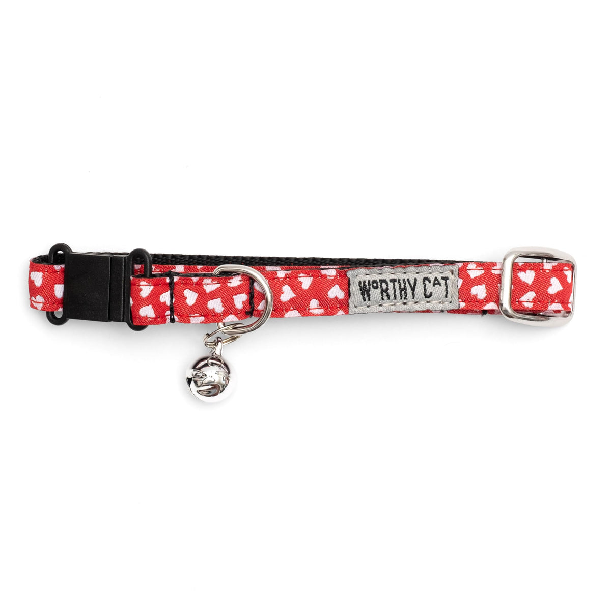 Breakaway Snap Cat Collar with Bell, Adjustable Nylon Safety Collar, Jelly Beans Patterned, Blue, One Size