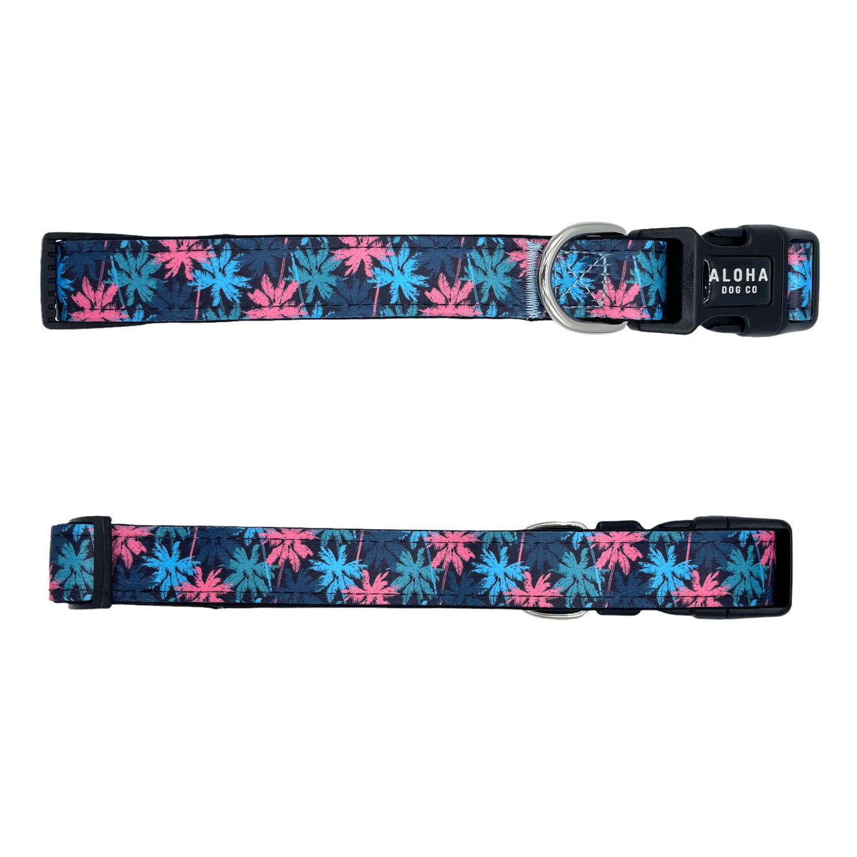 Dog Collar Tropical Floral Hawaii Personalized Soft Comfortable Adjustable Basic Collars for Small Medium Large Dogs Walking Running Training (Large, Donut)