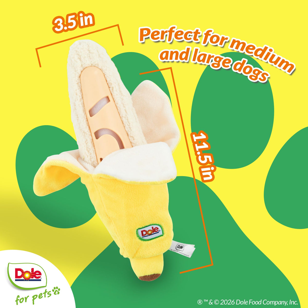 Dog Puzzle Toy with Squeaker, Banana Snuffle Dog Treat Toy for Small and Medium Dogs, Dog Enrichment Toys