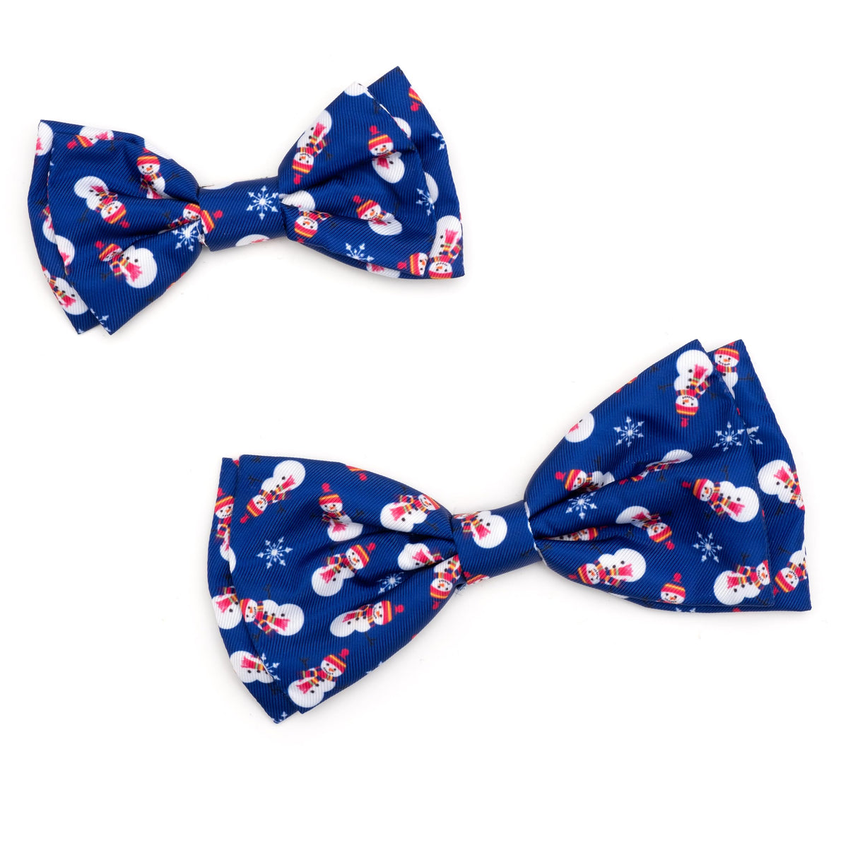 Pet Bow Tie for Dogs & Cats – Soft Printed Polyester Collar Bow Tie with Touch Fastener, Attaches to Any Collar - Narwhals Pattern, LiteBlue, Small
