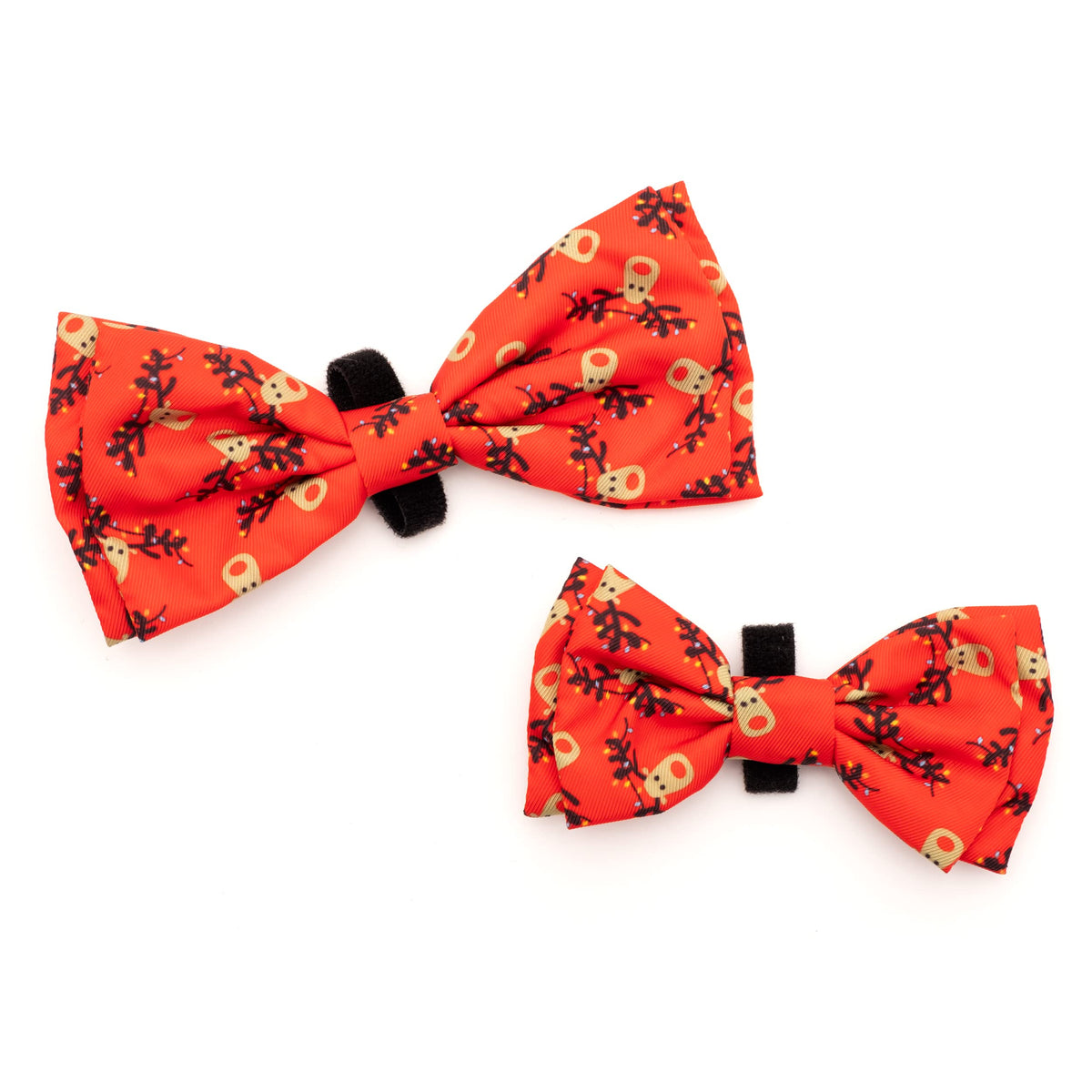 Pet Bow Tie for Dogs & Cats – Soft Printed Polyester Collar Bow Tie with Touch Fastener, Attaches to Any Collar - Narwhals Pattern, LiteBlue, Small