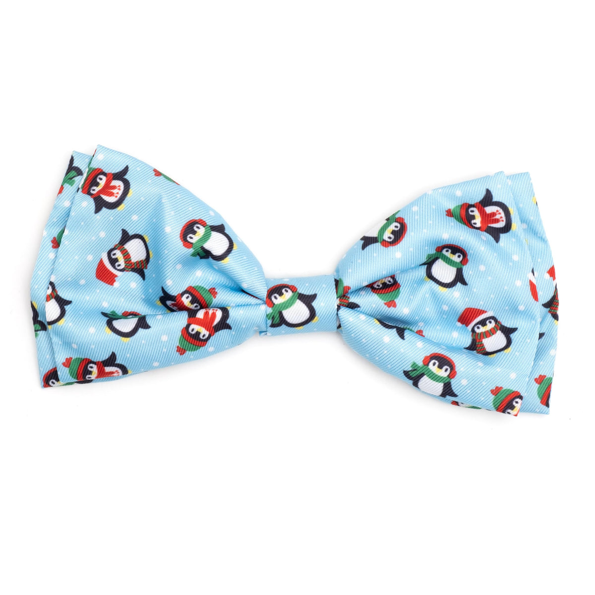 Pet Bow Tie for Dogs & Cats – Soft Printed Polyester Collar Bow Tie with Touch Fastener, Attaches to Any Collar - Narwhals Pattern, LiteBlue, Small