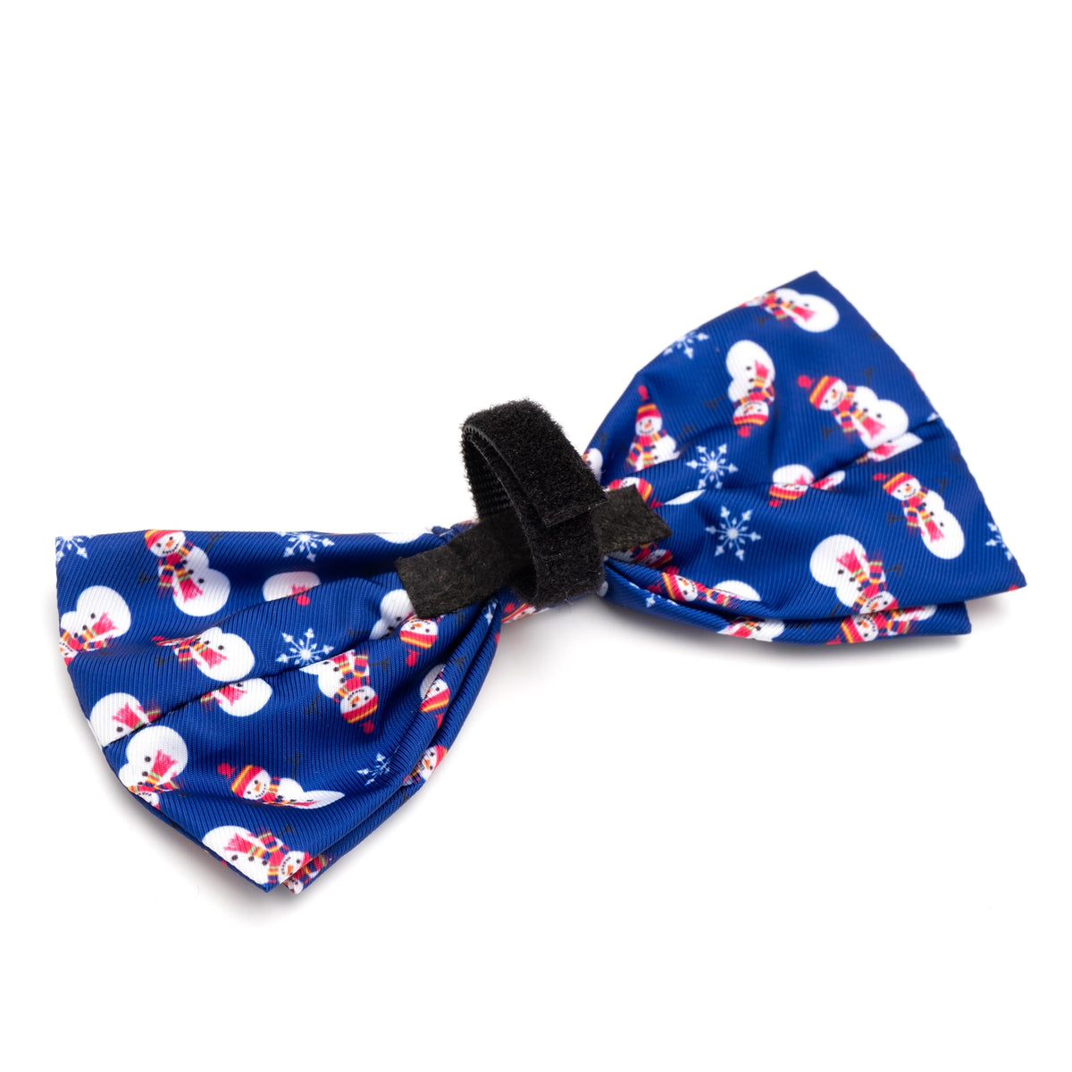 Pet Bow Tie for Dogs & Cats – Soft Printed Polyester Collar Bow Tie with Touch Fastener, Attaches to Any Collar - Narwhals Pattern, LiteBlue, Small