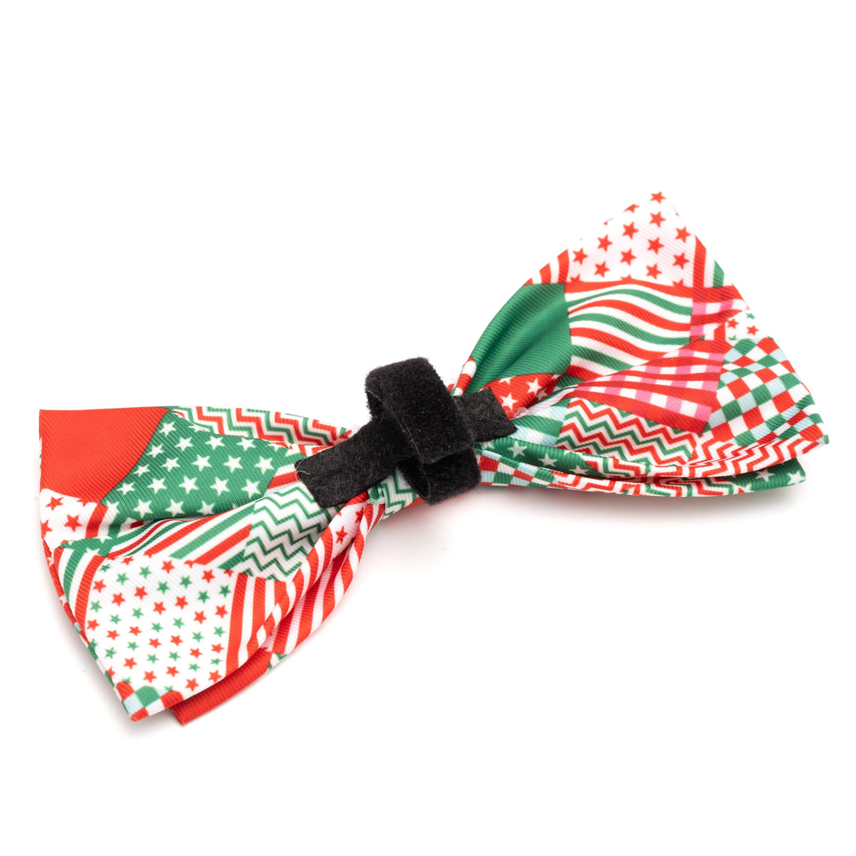 Pet Bow Tie for Dogs & Cats – Soft Printed Polyester Collar Bow Tie with Touch Fastener, Attaches to Any Collar - Narwhals Pattern, LiteBlue, Small