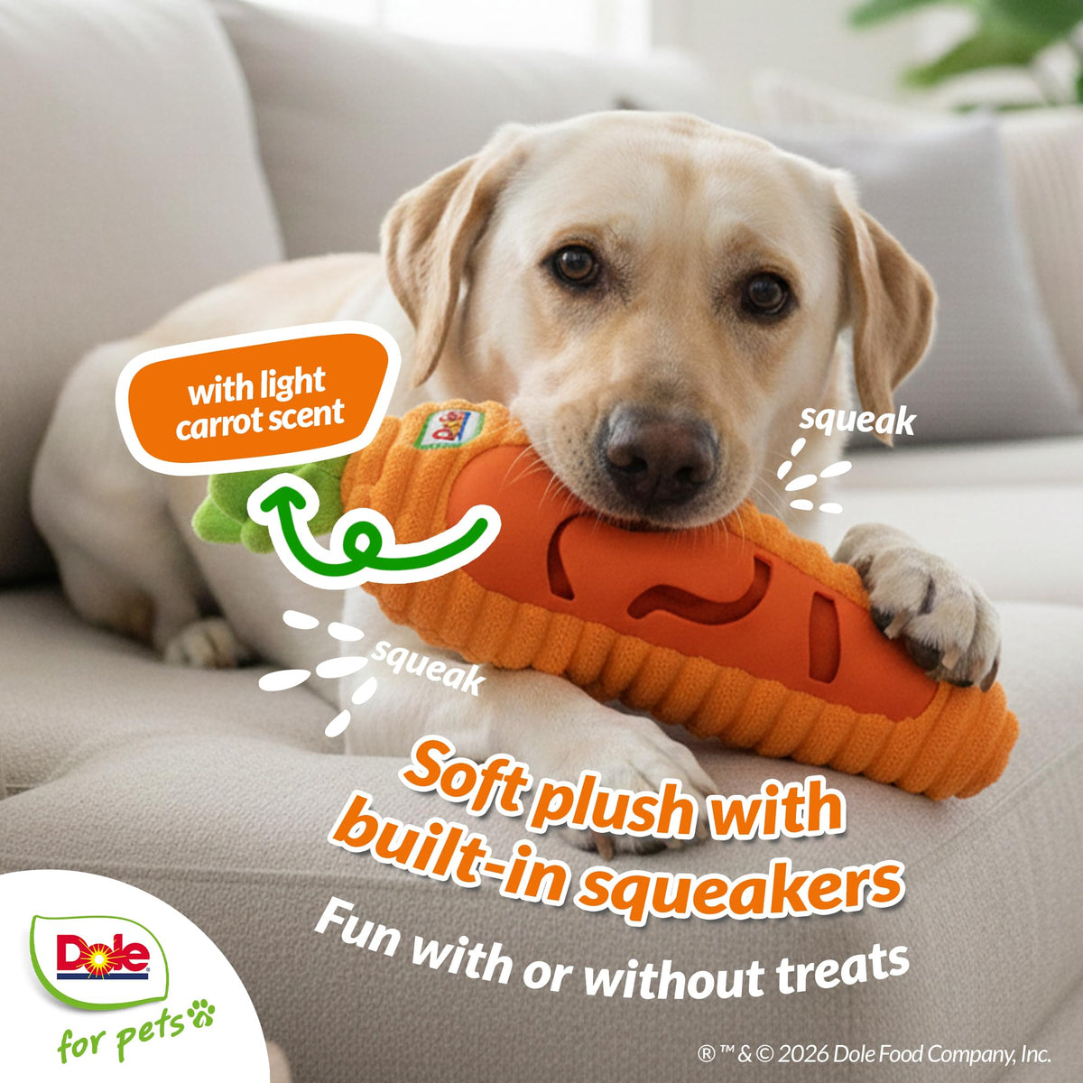 Dog Puzzle Toy with Squeaker, Banana Snuffle Dog Treat Toy for Small and Medium Dogs, Dog Enrichment Toys