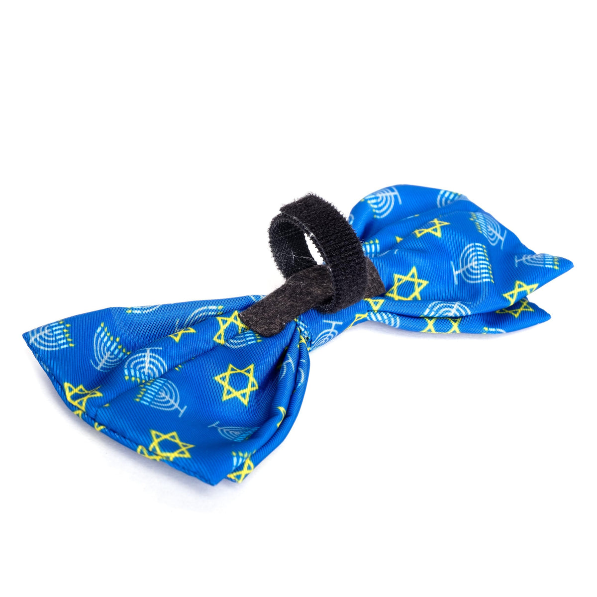 Pet Bow Tie for Dogs & Cats – Soft Printed Polyester Collar Bow Tie with Touch Fastener, Attaches to Any Collar - Narwhals Pattern, LiteBlue, Small