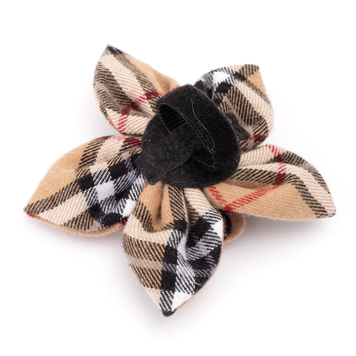 Flower Collar Attachment for Dogs & Cats – Soft Printed Polyester, Touch Fastener, Attaches to Any Collar - Sunflowers Pattern, Blue, Large