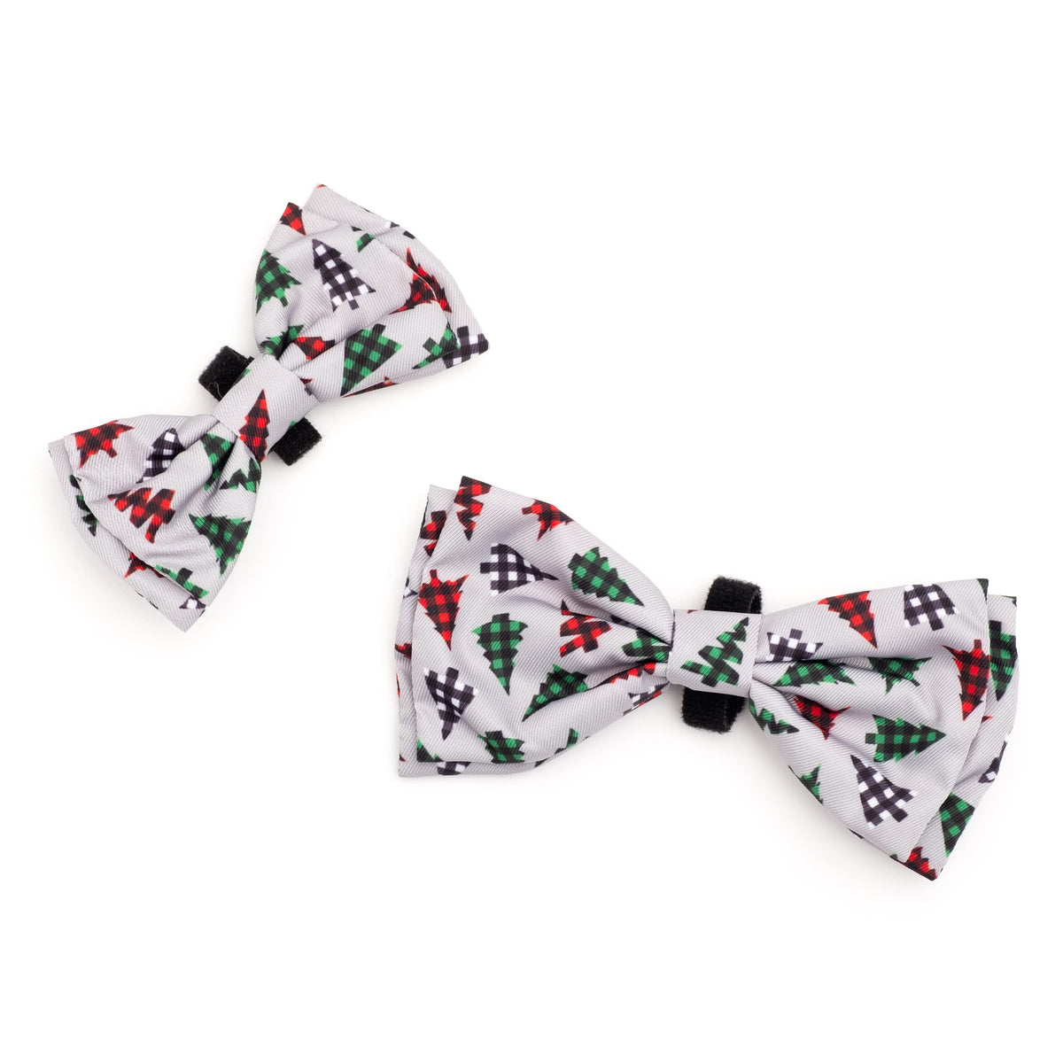 Pet Bow Tie for Dogs & Cats – Soft Printed Polyester Collar Bow Tie with Touch Fastener, Attaches to Any Collar - Narwhals Pattern, LiteBlue, Small