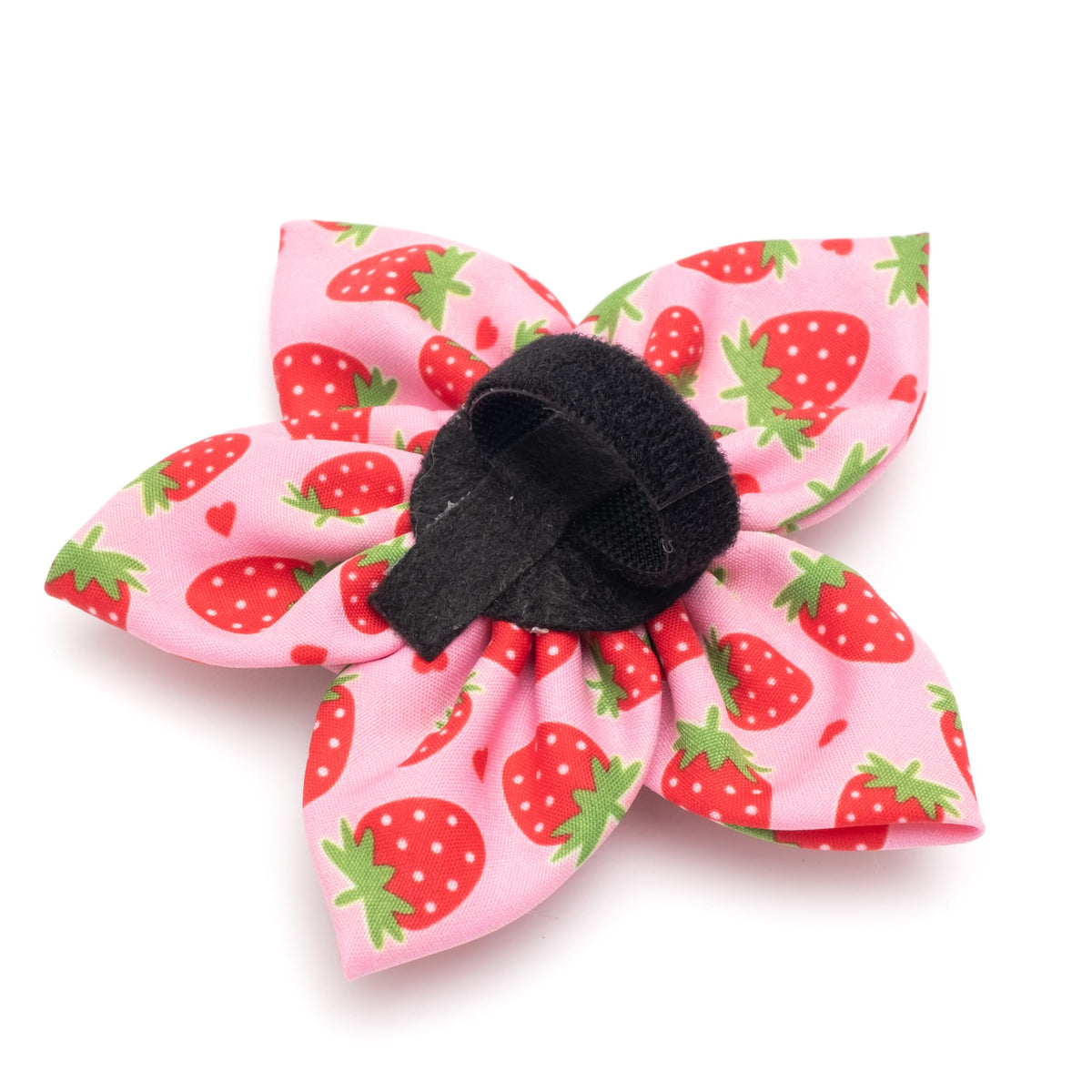 Flower Collar Attachment for Dogs & Cats – Soft Printed Polyester, Touch Fastener, Attaches to Any Collar - Sunflowers Pattern, Blue, Large