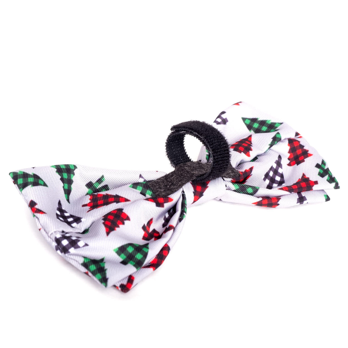 Pet Bow Tie for Dogs & Cats – Soft Printed Polyester Collar Bow Tie with Touch Fastener, Attaches to Any Collar - Narwhals Pattern, LiteBlue, Small