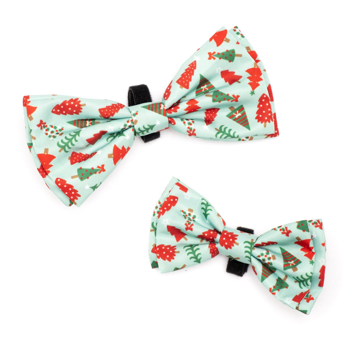 Pet Bow Tie for Dogs & Cats – Soft Printed Polyester Collar Bow Tie with Touch Fastener, Attaches to Any Collar - Narwhals Pattern, LiteBlue, Small