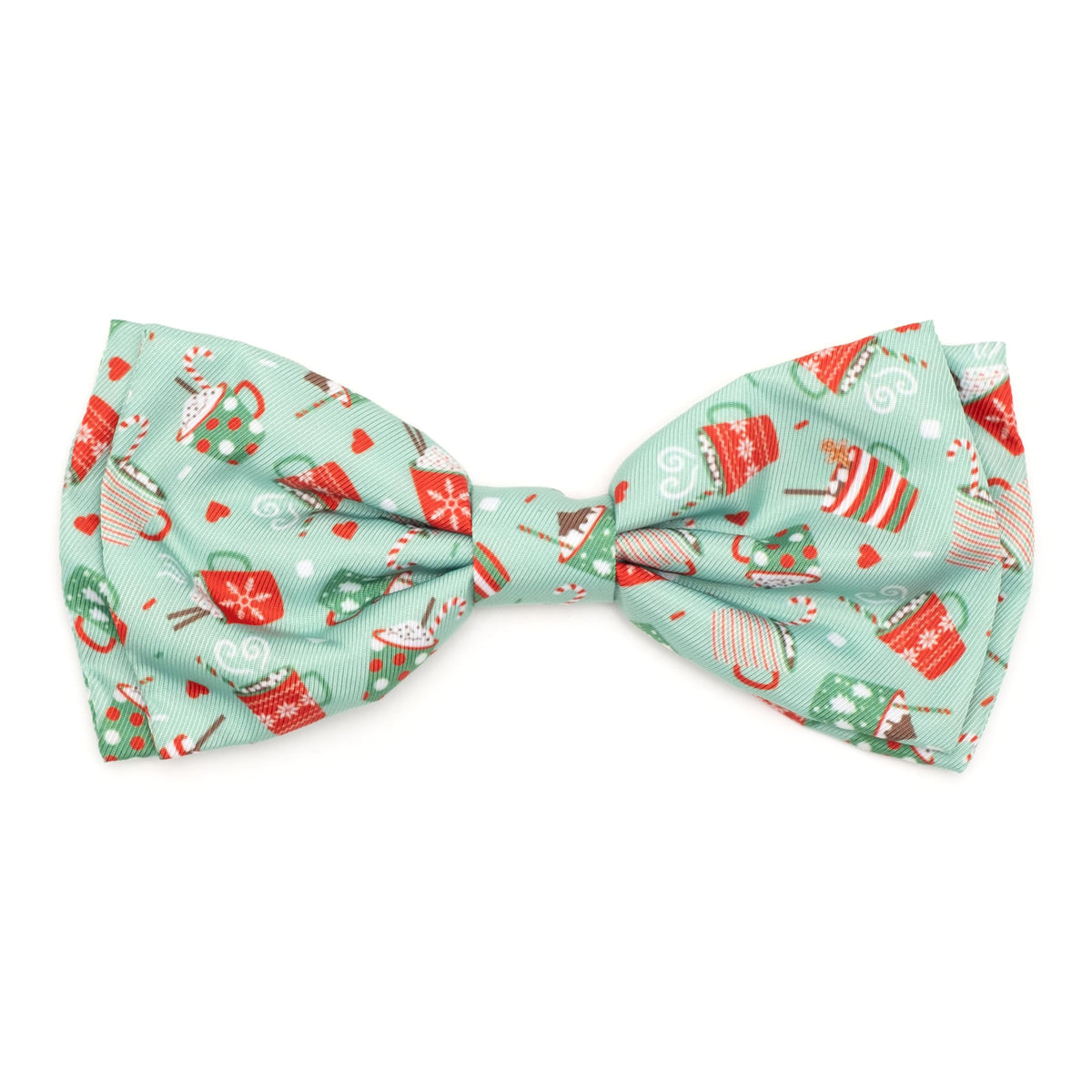 Pet Bow Tie for Dogs & Cats – Soft Printed Polyester Collar Bow Tie with Touch Fastener, Attaches to Any Collar - Narwhals Pattern, LiteBlue, Small