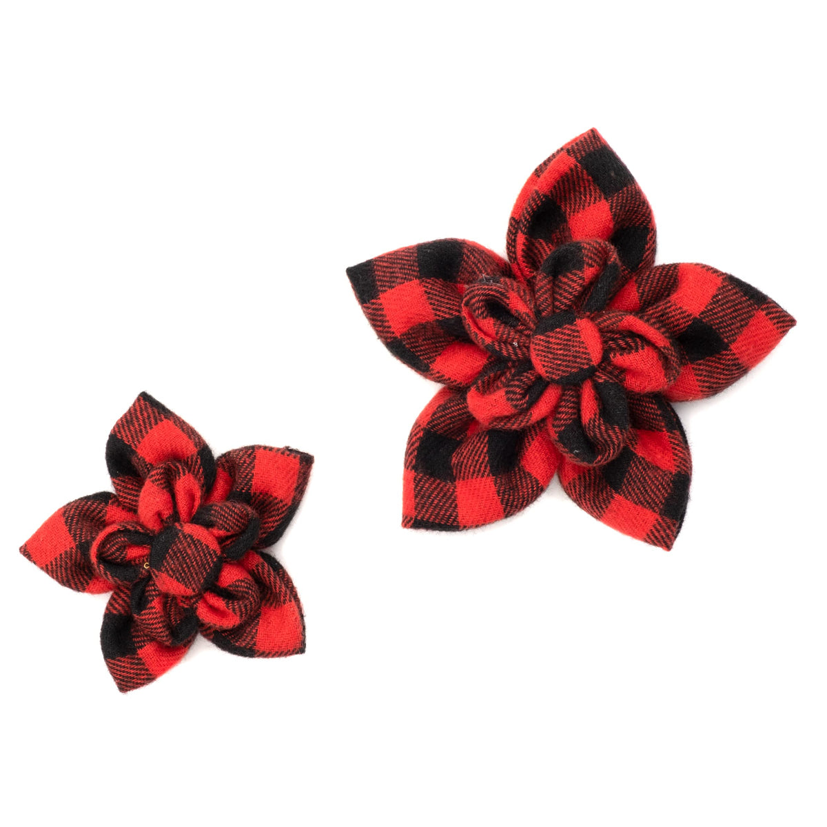 Flower Collar Attachment for Dogs & Cats – Soft Printed Polyester, Touch Fastener, Attaches to Any Collar - Sunflowers Pattern, Blue, Large